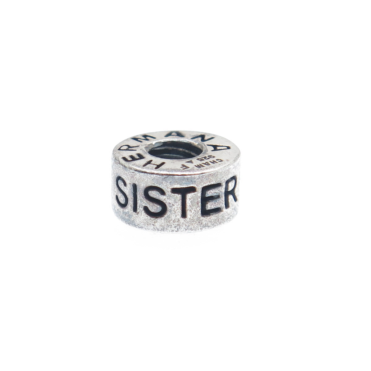 CHAMILIA 925 Sterling Silver Sister Hermana Soeur Bead Charm