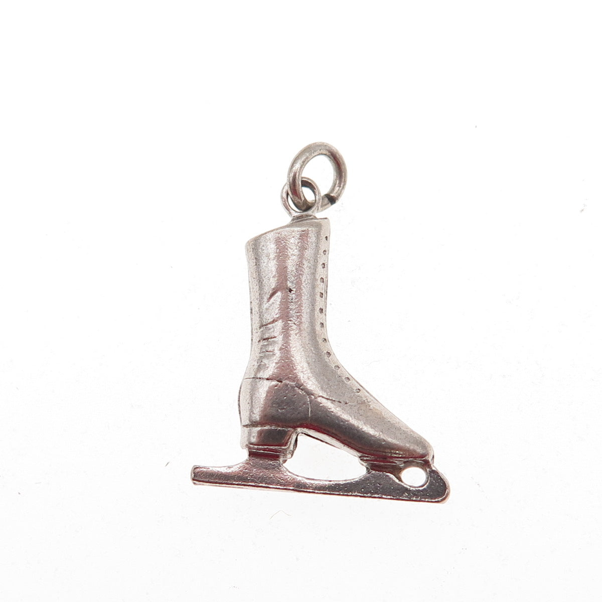 925 Sterling Silver Antique Art Deco Ice Skate 3D Mini Charm Pendant