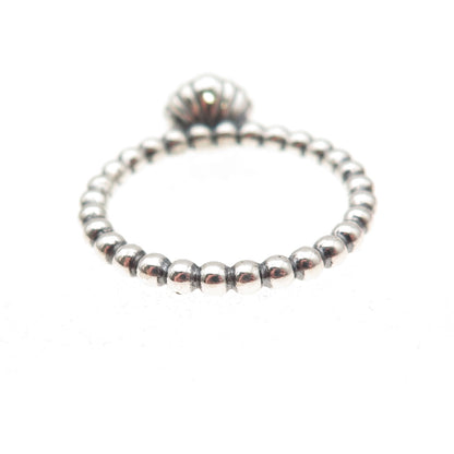 Pandora 925 Sterling Silver Real Peridot August Birthday Blooms Ring Size 8.25