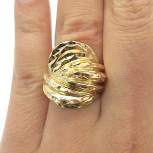 CHAPAL ZENRAY 925 Sterling Silver Gold Plated Twisted Ring Size 6