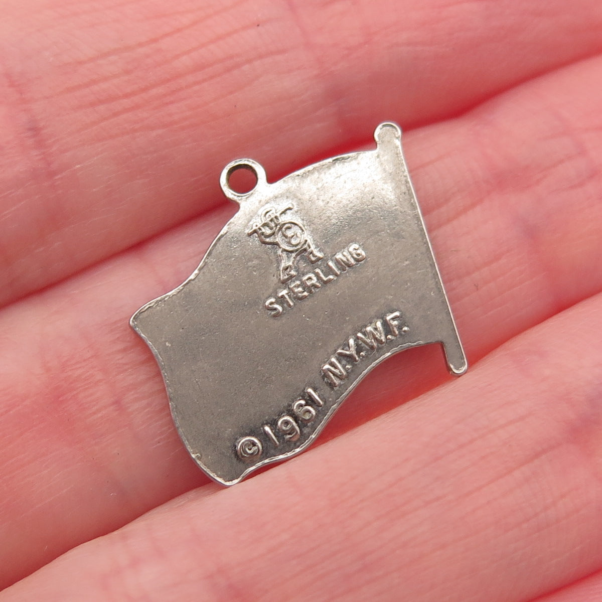 Elco Sterling Silver Vintage 1964-65 New York World's Fair Mini Charm Pendant