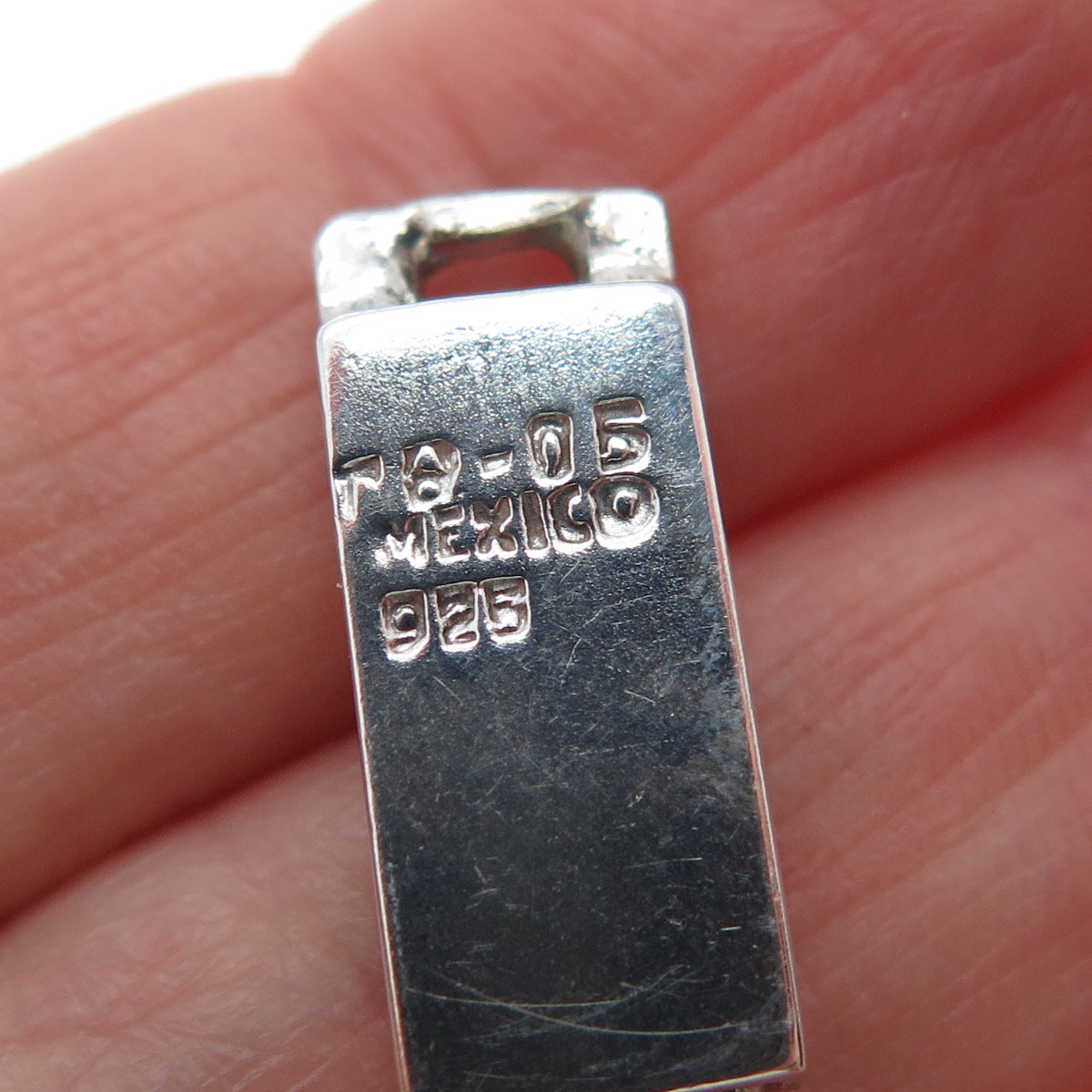 925 Sterling Silver Vintage Mexico Bracelet / Necklace Box Lock Clasp