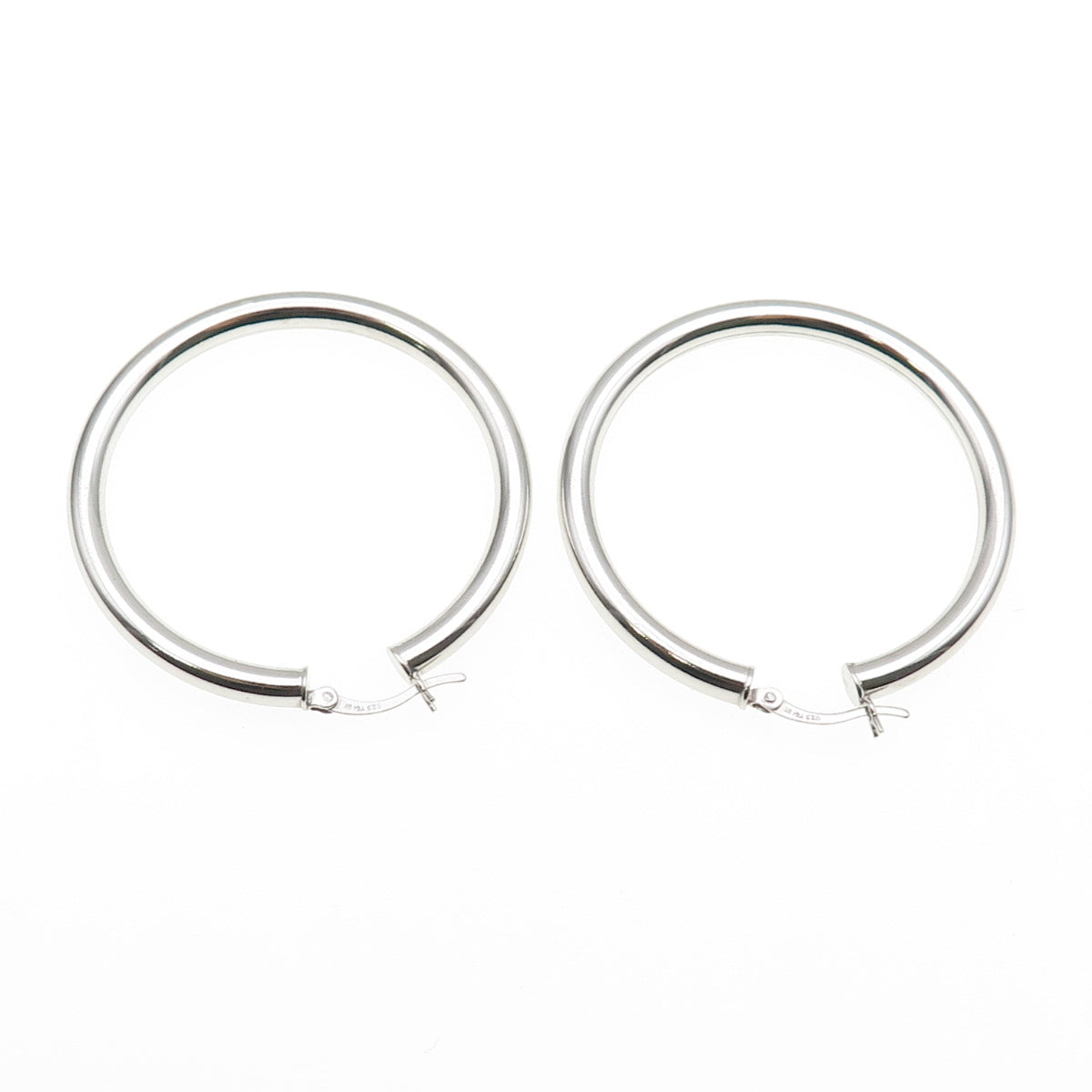 925 Sterling Silver Large Hoop Earrings