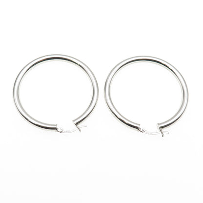 925 Sterling Silver Large Hoop Earrings