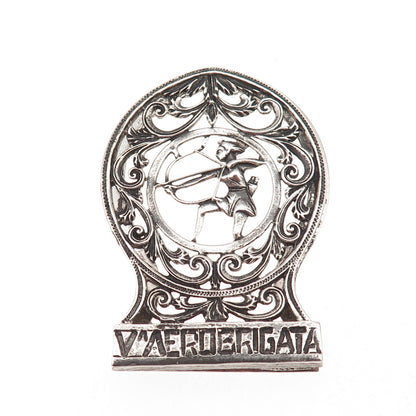 Fulvio Casamonti 800 Silver Vintage V Aerobrigata Italian Air Force Clip
