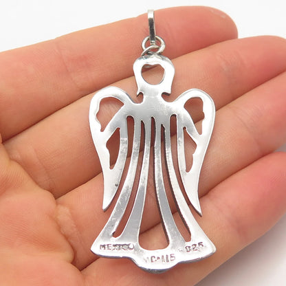 925 Sterling Silver Vintage Mexico Angel Pendant