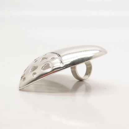 925 Sterling Silver Vintage Cutout Heart Slide Pendant