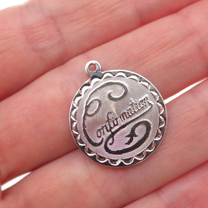 Spencer 925 Sterling Silver Vintage Confirmation Charm Pendant