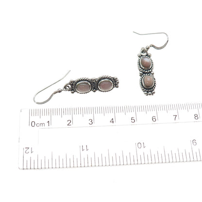 SUNRISE Old Pawn 925 Sterling Silver Vintage Southwestern MOP Dangle Earrings