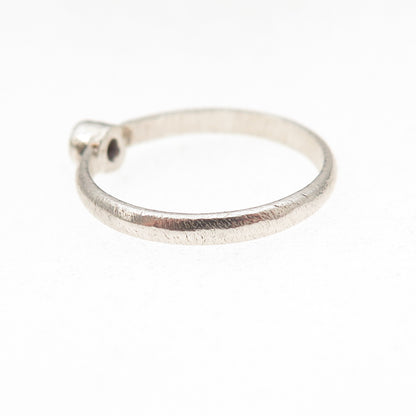 925 Sterling Silver Vintage Real Round-Cut Iolite Oxidized Ring Size 6