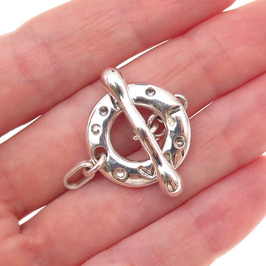 Robert Lee Morris Sterling Silver Vintage Bracelet / Necklace Toggle Lock Clasp