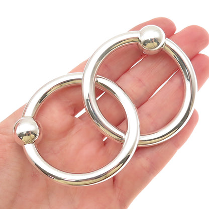 TIFFANY & CO. 925 Sterling Silver Vintage Interlocked Eternity Circle Pin Brooch