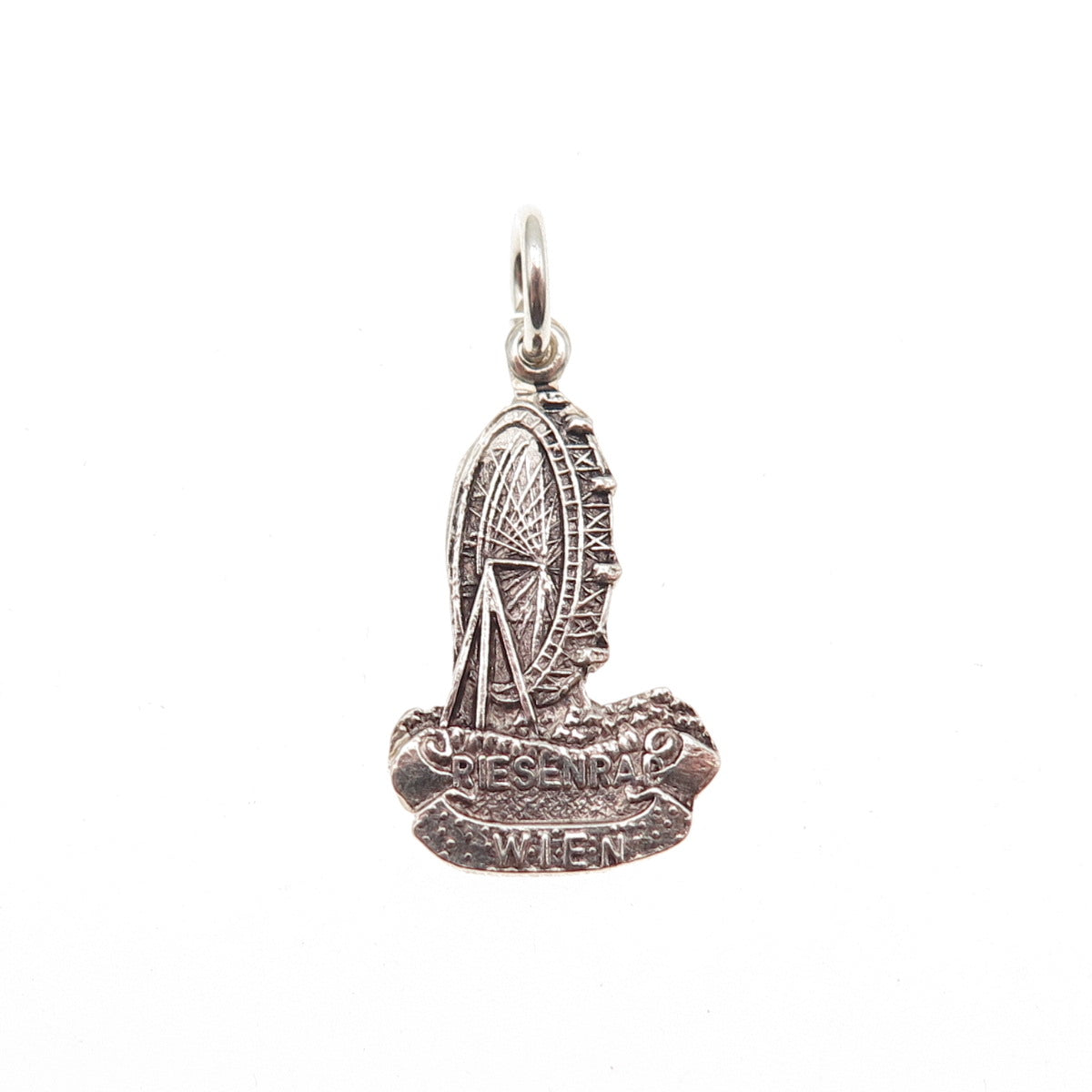 900 Silver Vintage Giant Ferris Wheel Vienna Mini Charm Pendant