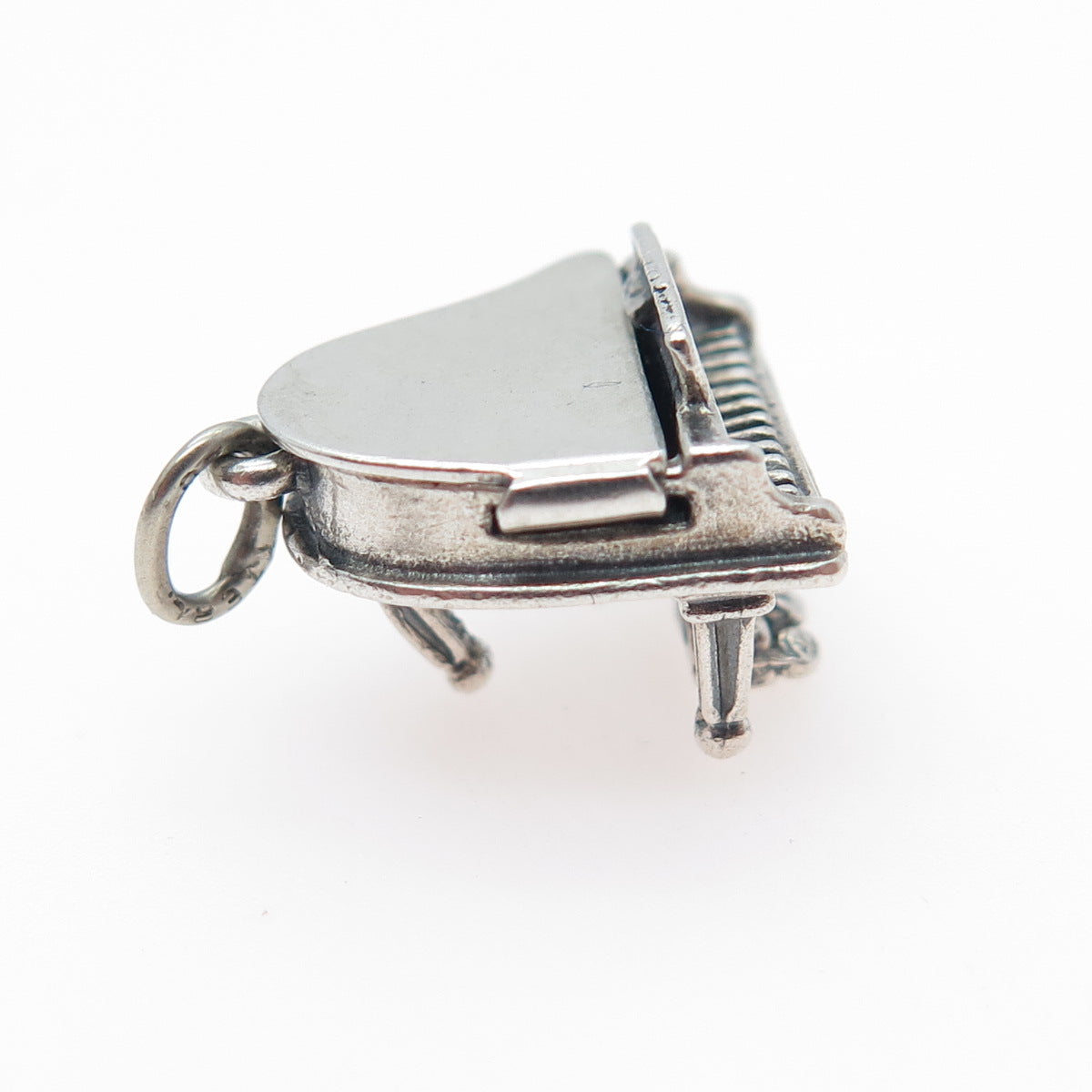 BEAU 925 Sterling Silver Vintage Grand Piano Minimalist 3D Charm Locket Pendant