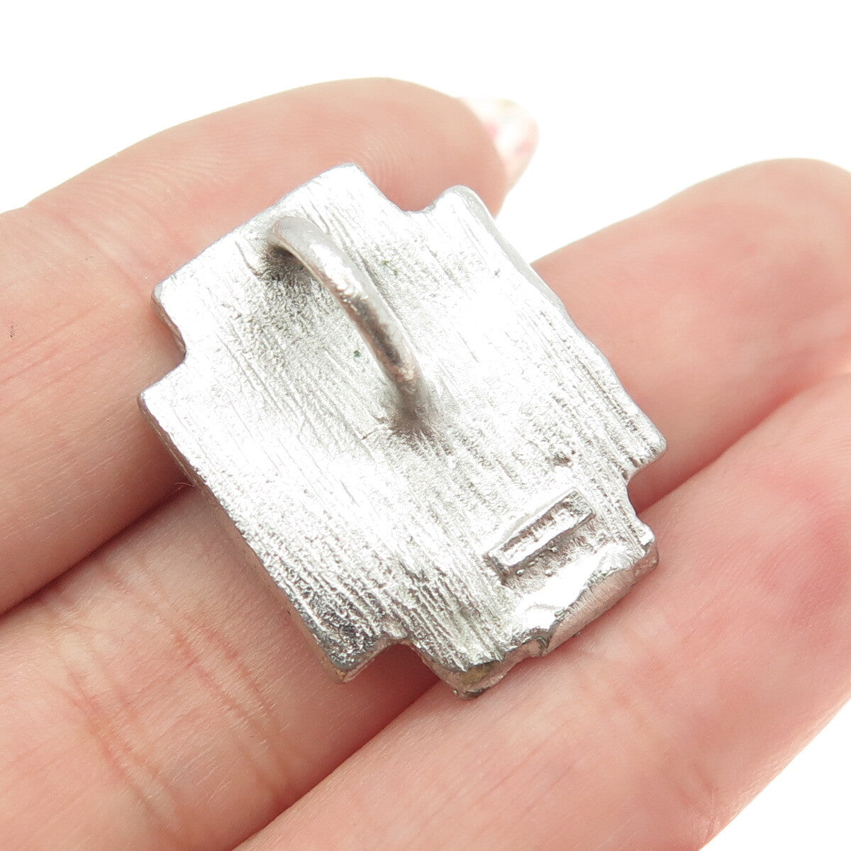 925 Sterling Silver Vintage Jesus Cross Religious Slide Pendant