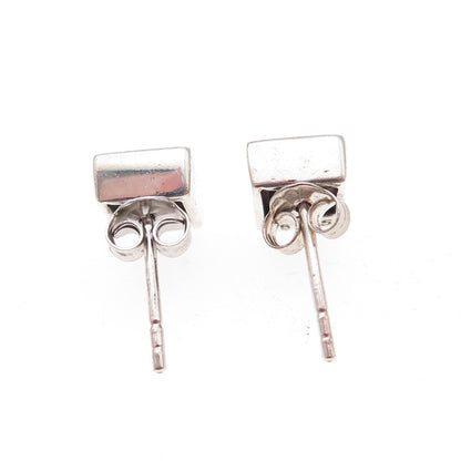 Paul Brackna 925 Sterling Silver Vintage Real Lapis Stud Earrings