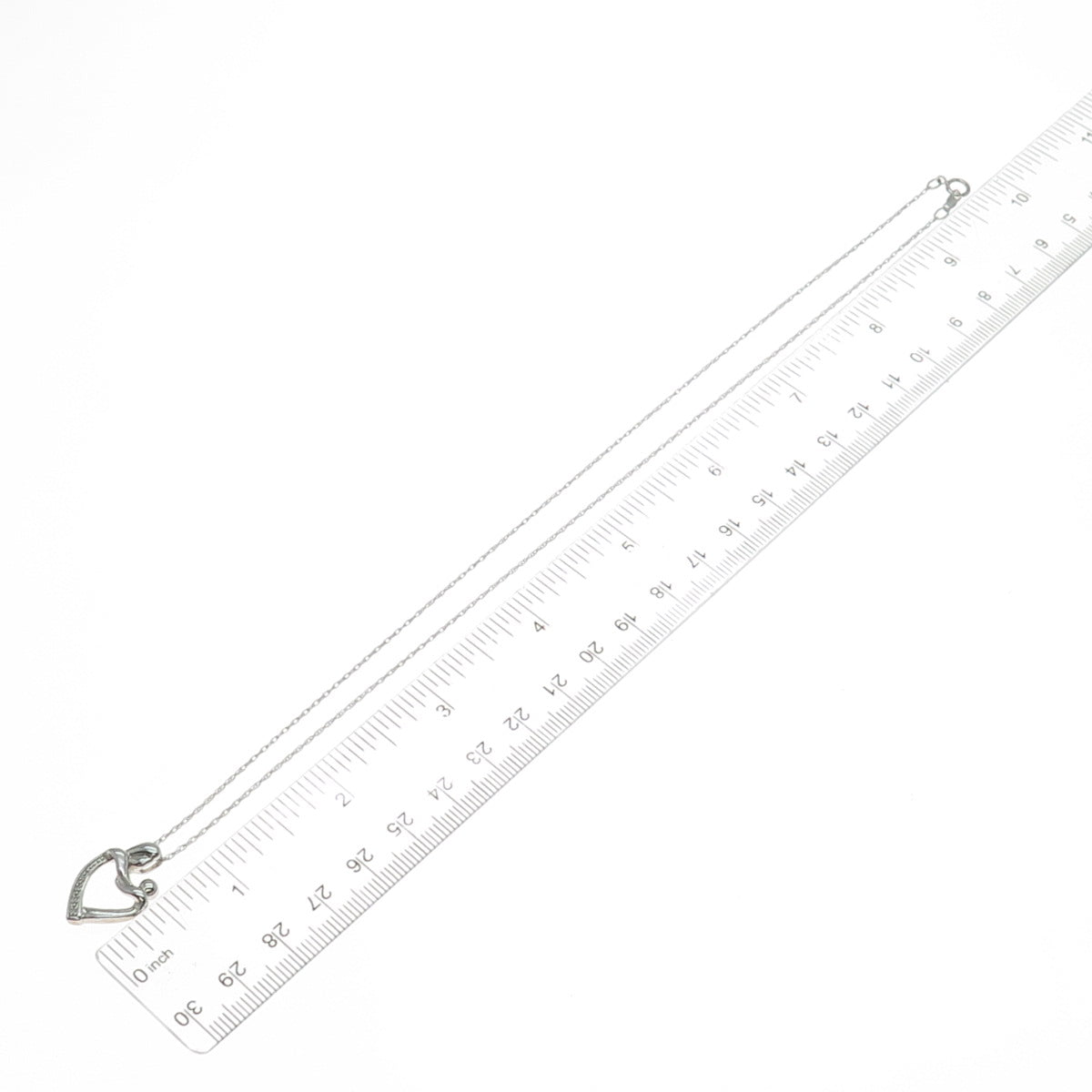 925 Sterling Silver Real Diamond Mom & Child Heart Singapore Chain Necklace 18"