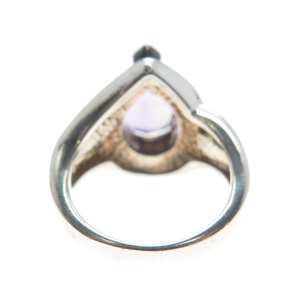 WHITNEY KELLY Sterling Vintage Real Amethyst Abalone Shell & MOP Ring Size 6.25