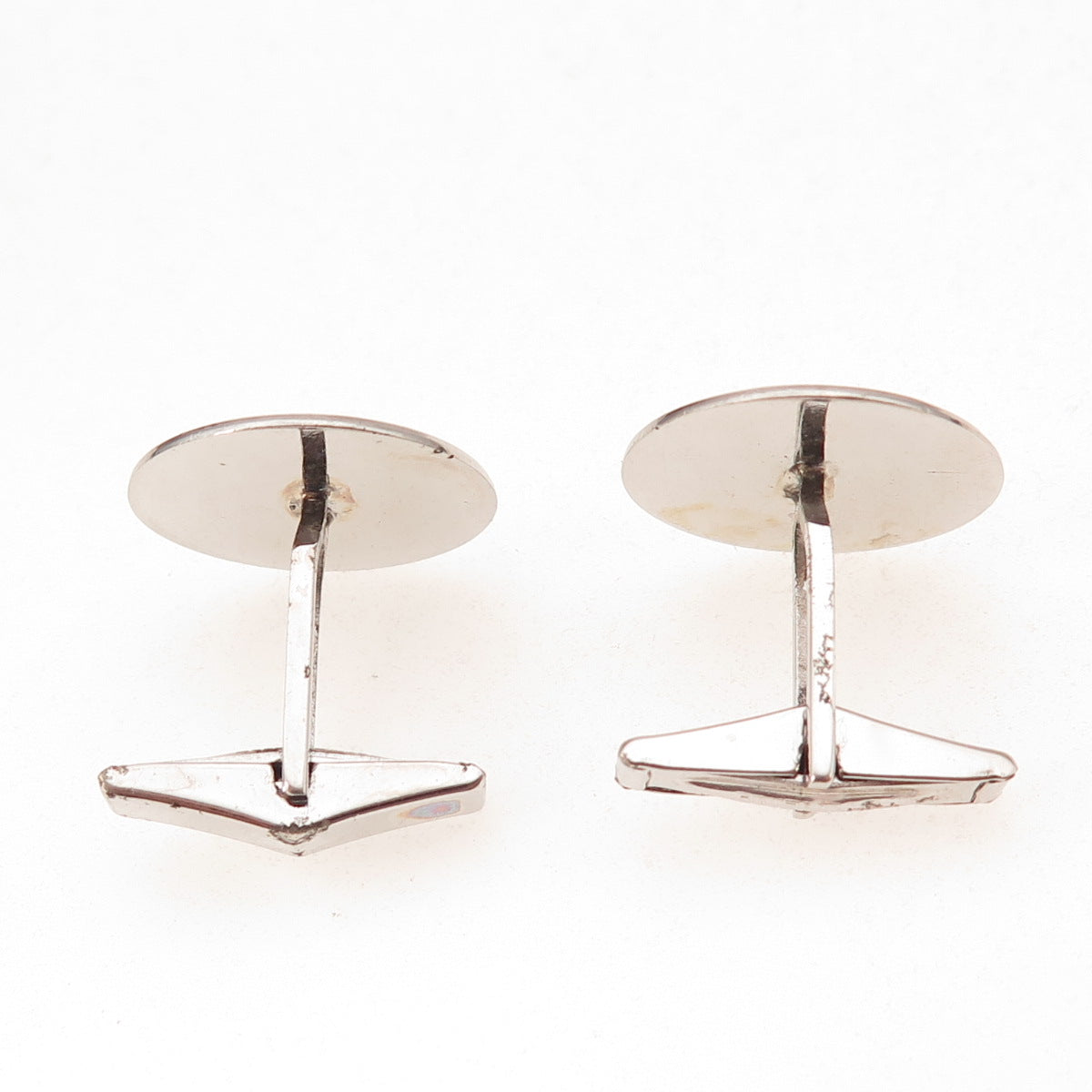 925 Sterling Silver Vintage Real Sapphire Starburst Oxidized Cufflinks