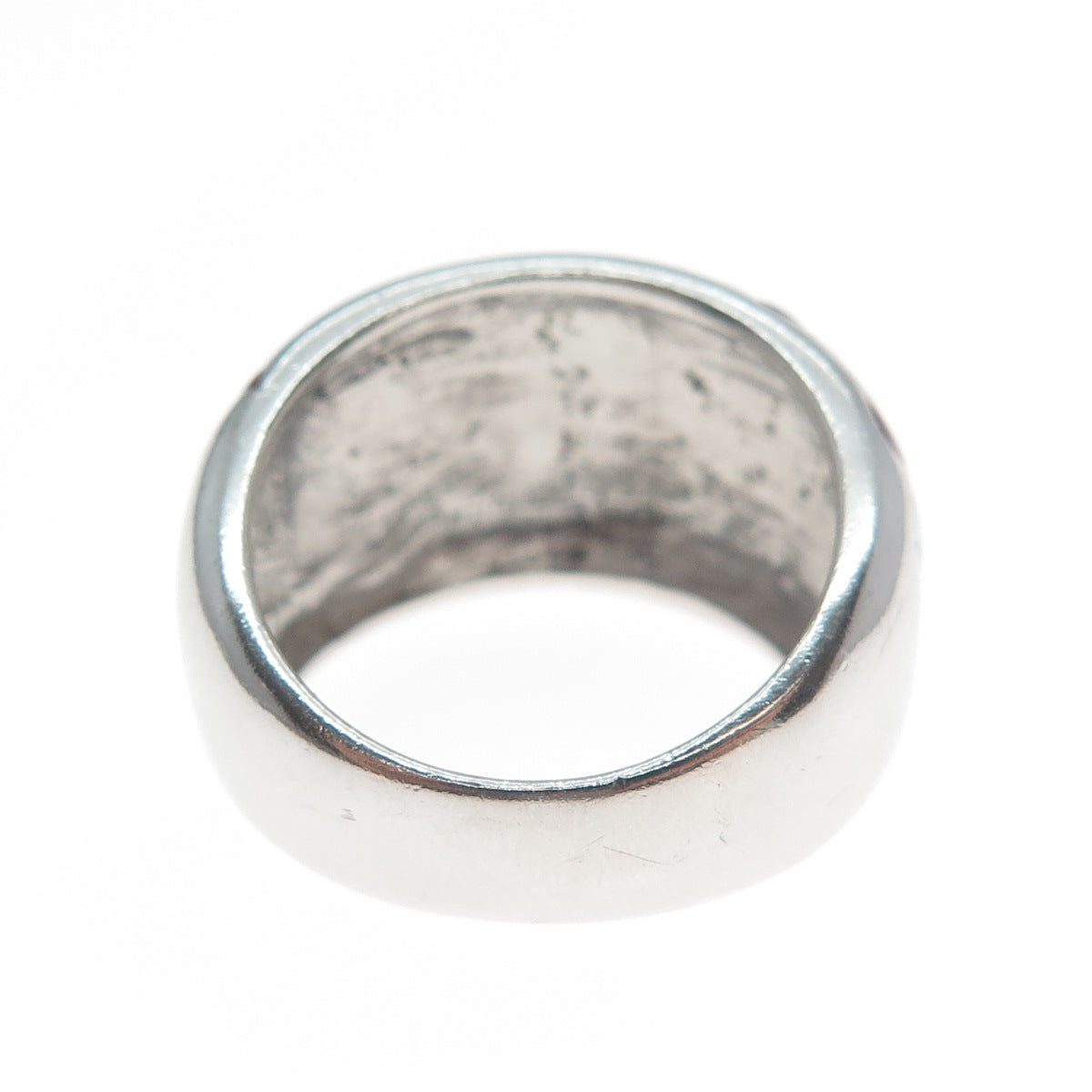 925 Sterling Silver Vintage Enamel Animal Pattern Ring Size 6.75