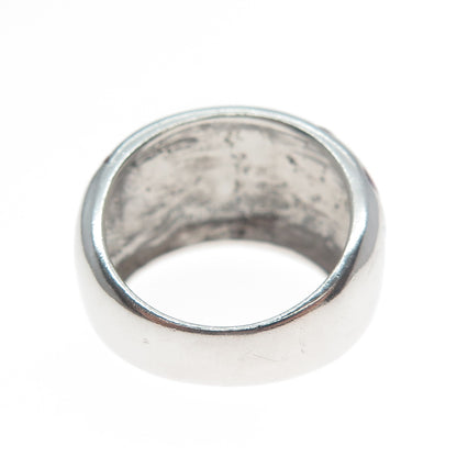 925 Sterling Silver Vintage Enamel Animal Pattern Ring Size 6.75