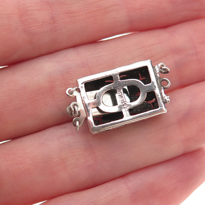 925 Sterling Silver Antique Art Deco Real Marcasite Bracelet / Necklace Box Lock