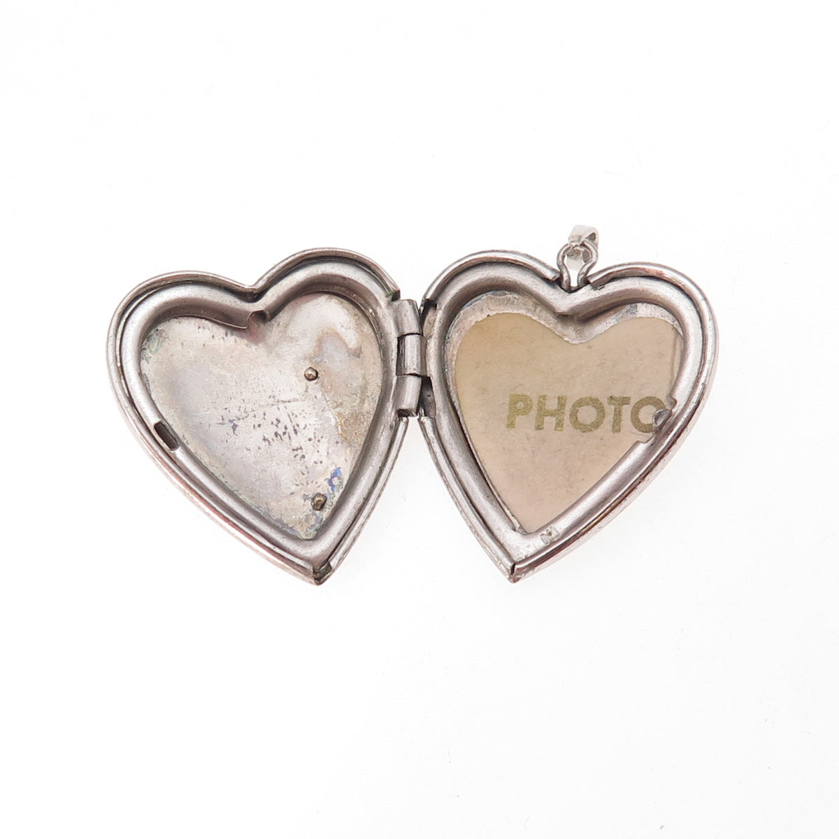 Disney 925 Sterling Silver Vintage Tinker Bell Heart Locket Charm Pendant