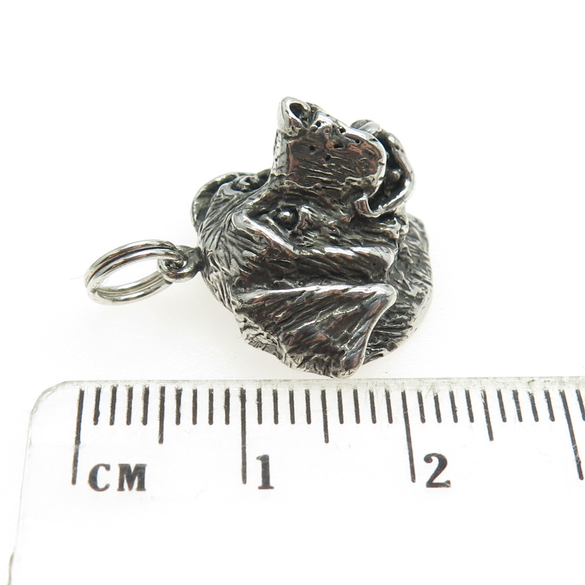 MOUNTAIN NEST 925 Sterling Silver Vintage Saint Bernard Dog Charm Pendant