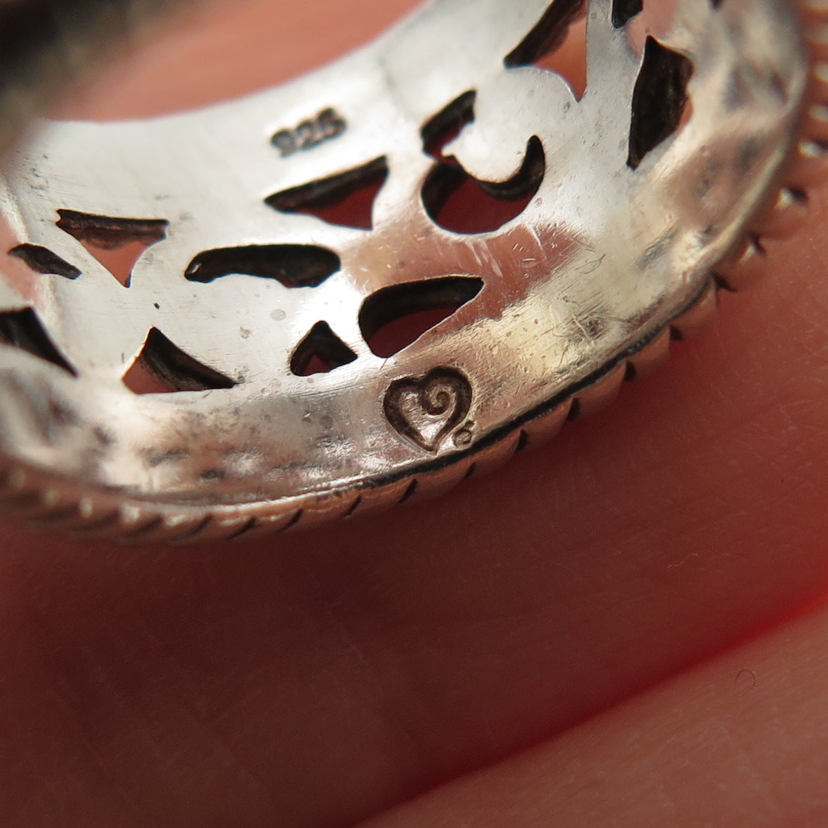 BRIGHTON 925 Sterling Silver Vintage Swirl Oxidized Ring Size 6.25