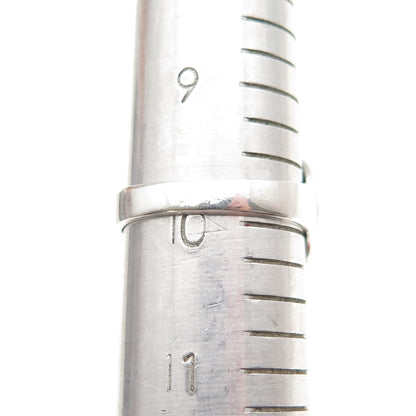 MICHAEL ANTHONY 925 Sterling Silver 14K Gold Vintage Modernist Dome Ring Size 10