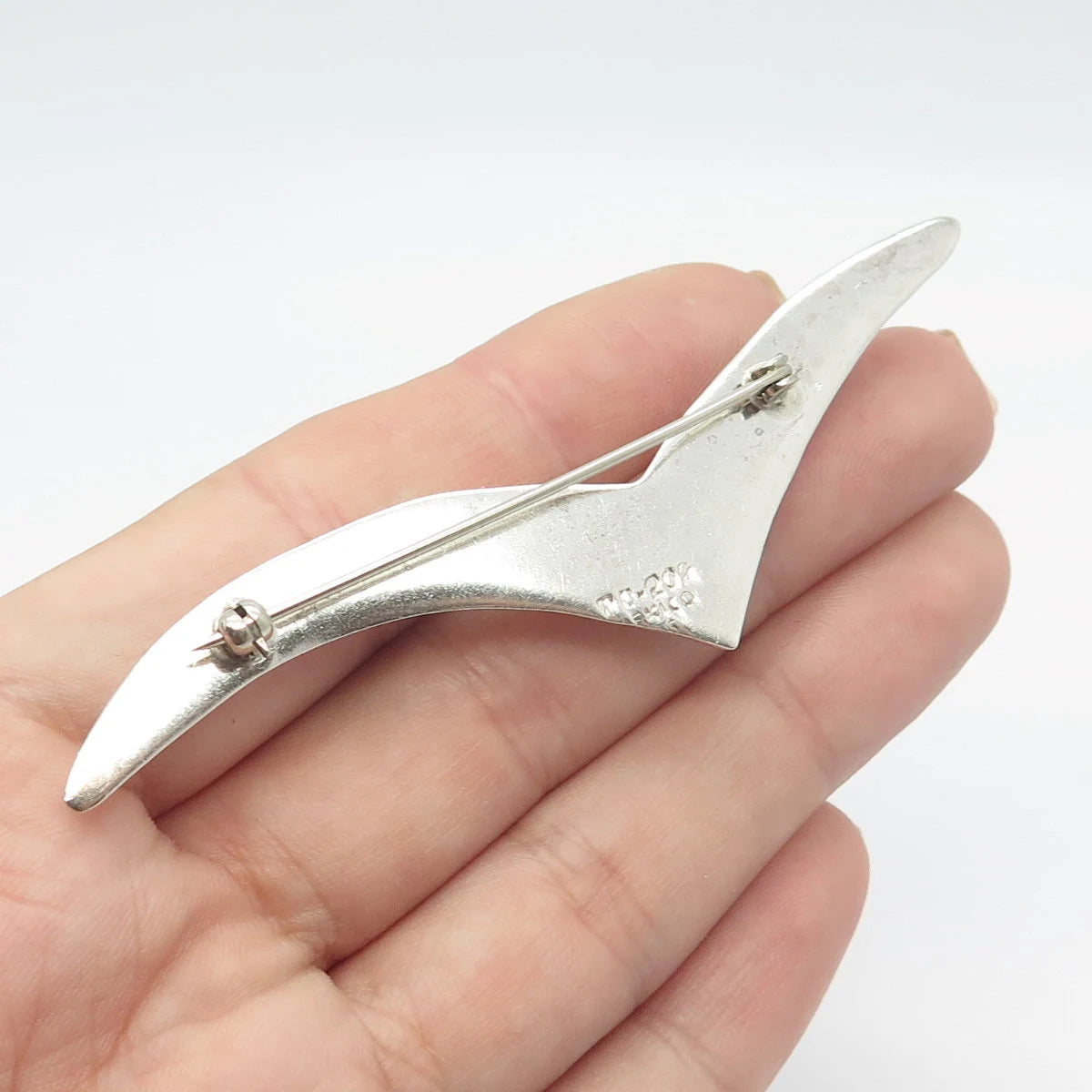 925 Sterling Silver Vintage Mexico Check Mark Pin Brooch