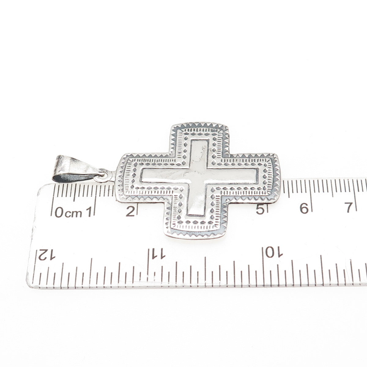 Bayanihan 925 Sterling Silver Vintage Cross Oxidized Pendant