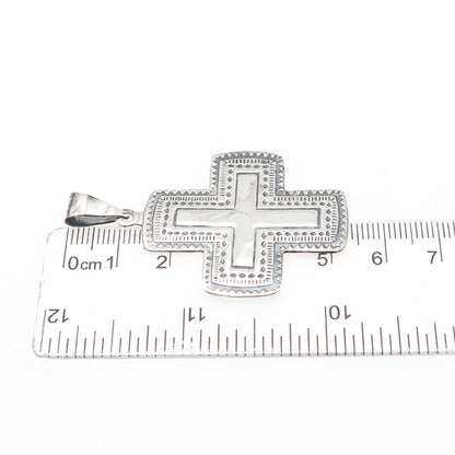 Bayanihan 925 Sterling Silver Vintage Cross Oxidized Pendant