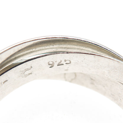 925 Sterling Silver Vintage Interlocked Trinity Band Ring Size 11.75