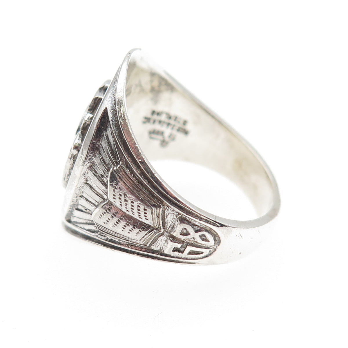 REED & CO. 925 Sterling Vintage 1968 Enamel William H. Carr School Ring Size 10