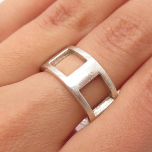 925 Sterling Silver Vintage SMW Open Band Ring Size 6.25