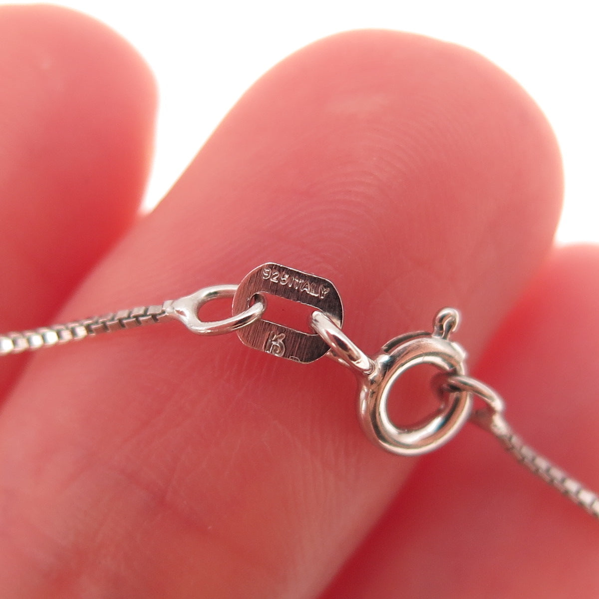 Sun 925 Sterling Silver 14K Gold Real Diamond Infinity Box Chain Necklace 18"