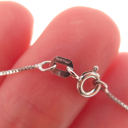 Sun 925 Sterling Silver 14K Gold Real Diamond Infinity Box Chain Necklace 18"