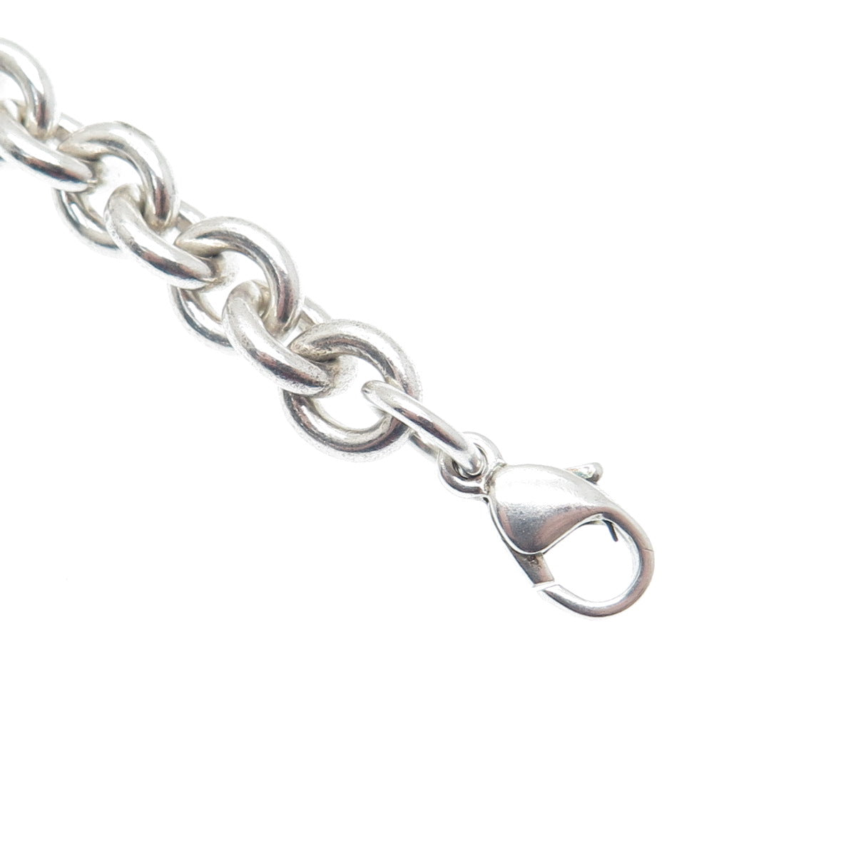 ROBERT LEE MORRIS STUDIO Sterling Silver Vintage Spirit Cable Link Bracelet 7"