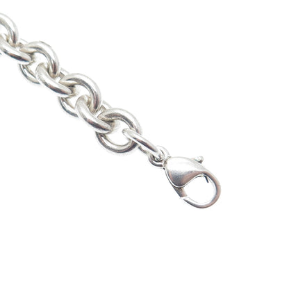 ROBERT LEE MORRIS STUDIO Sterling Silver Vintage Spirit Cable Link Bracelet 7"