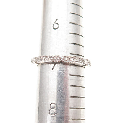 Clyde Duneier 925 Sterling Silver Real Diamond Eternity Band Ring Size 7