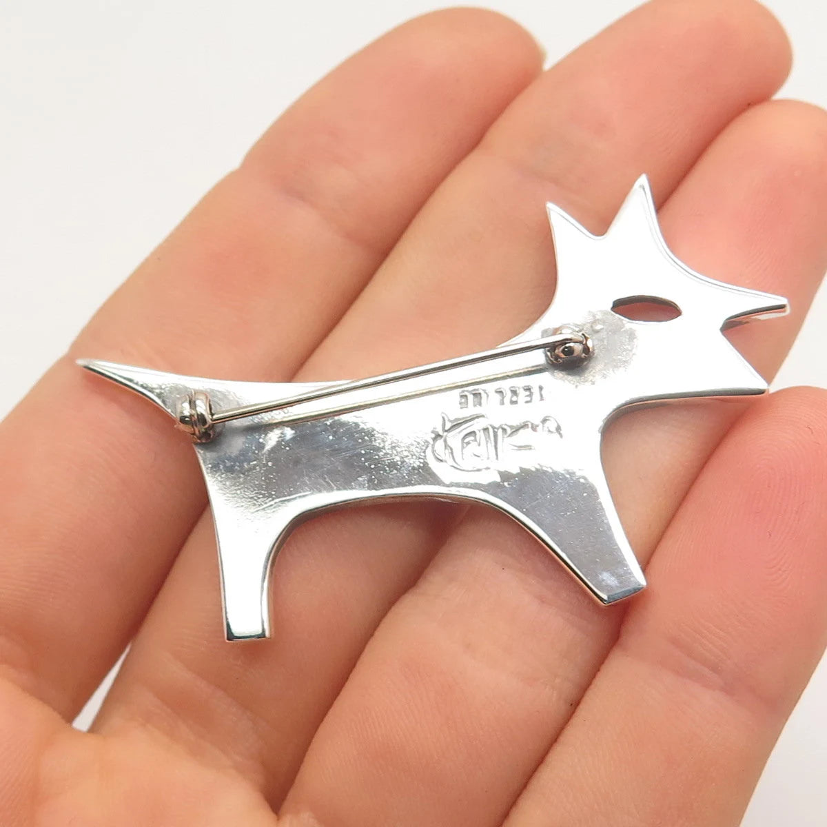 925 Sterling Silver Vintage Erika Dog Pin Brooch