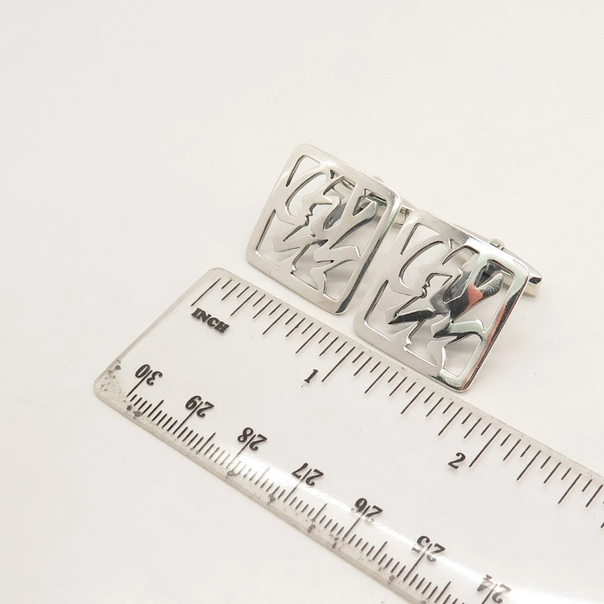 950 Silver Vintage Chinese Character Cufflinks