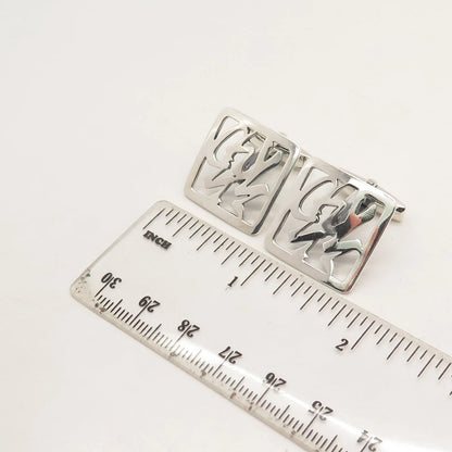 950 Silver Vintage Chinese Character Cufflinks