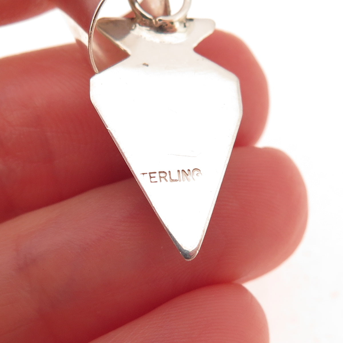 Old Pawn 925 Sterling Silver Vintage Southwestern Opal Arrow Charm Pendant