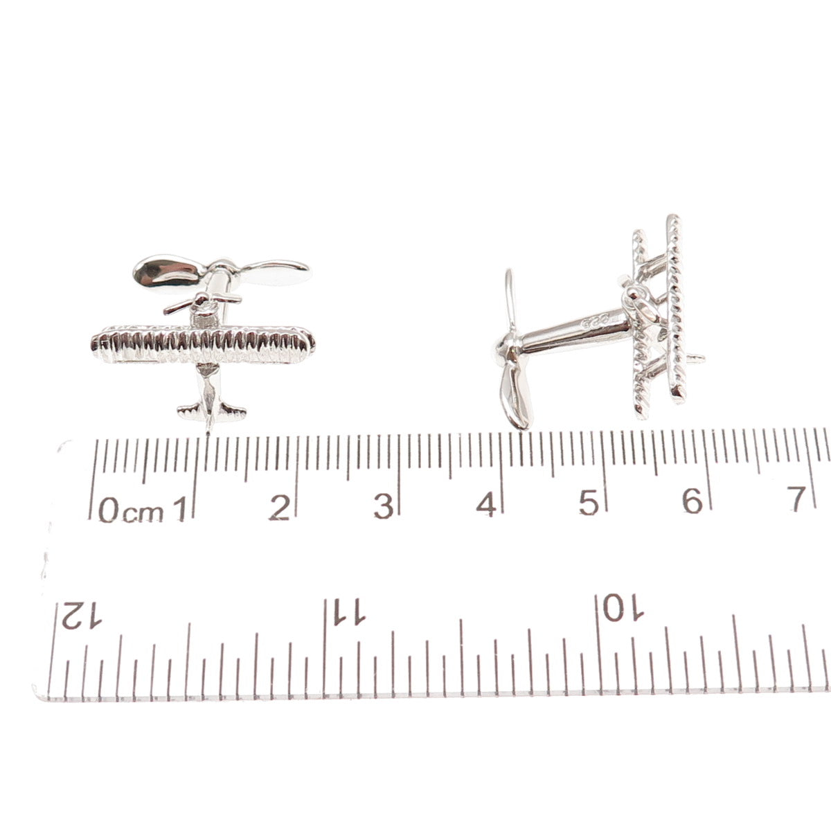 B.A. Ballou 925 Sterling Silver Vintage Airplane Cufflinks