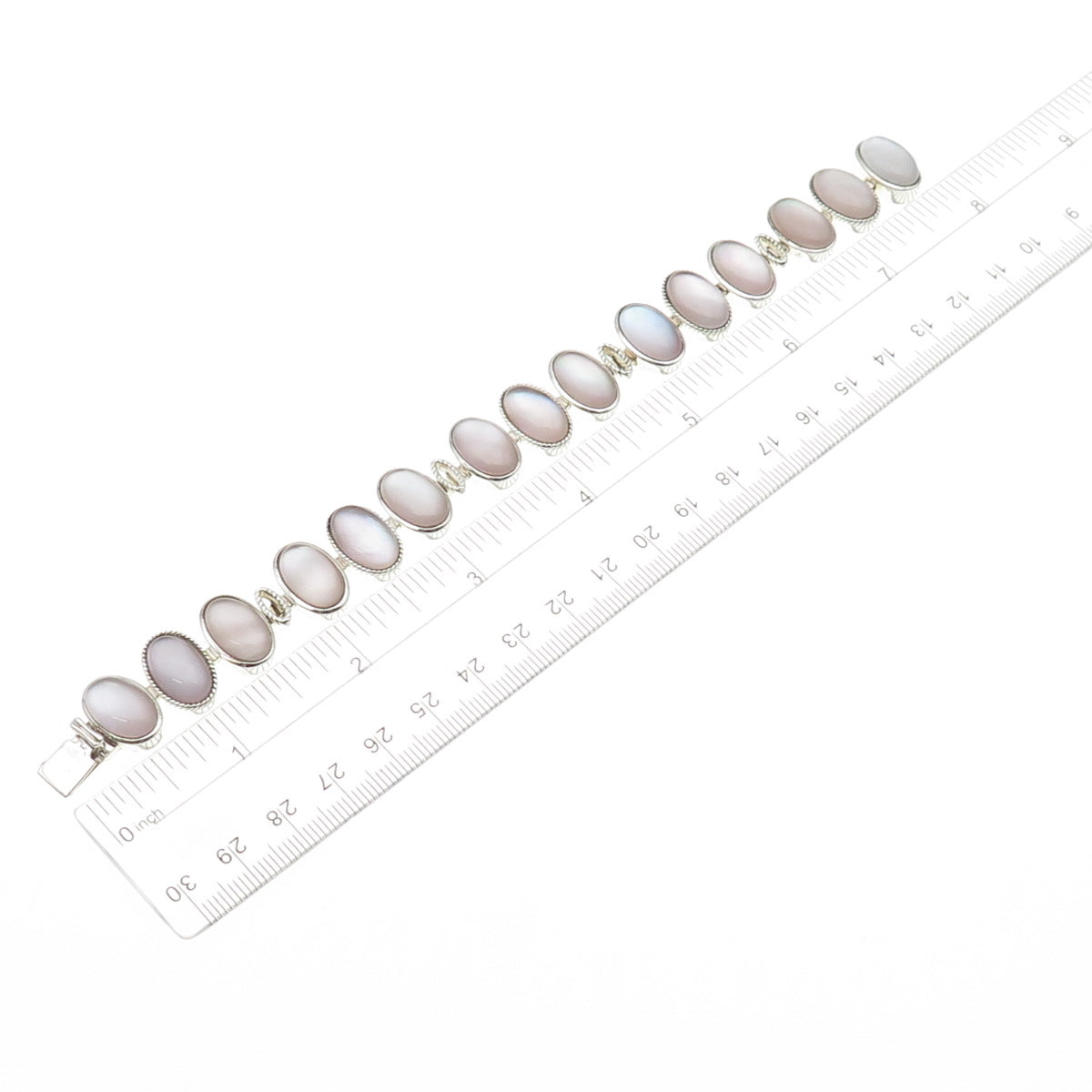 Whitney Kelly 925 Sterling Silver Vintage Real MOP Bracelet 7.25"