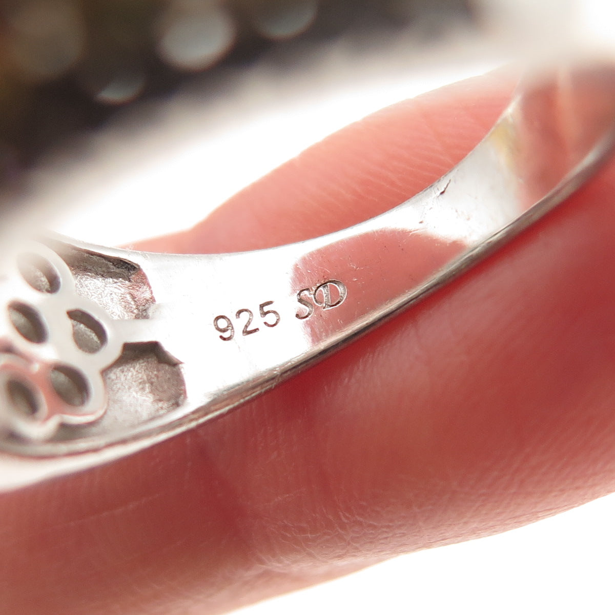 925 Sterling Silver Round-Cut Canary & White C Z Ring Size 9