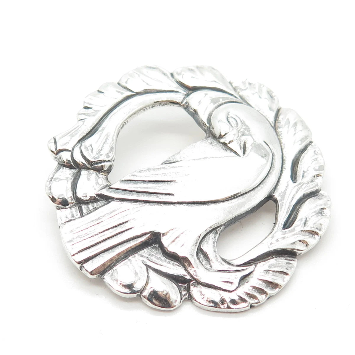 925 Sterling Silver Vintage Bird Pin Brooch