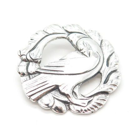 925 Sterling Silver Vintage Bird Pin Brooch